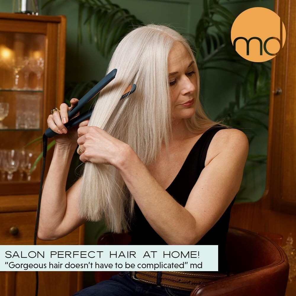 mdlondon STRAIT Hair Straightener Casal Blue Blush Professional Straighteners