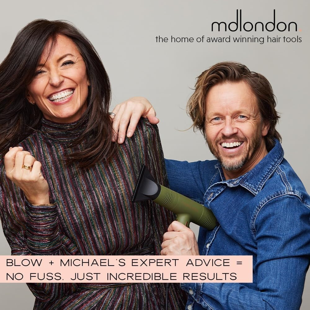 mdlondon BLOW Hair Dryer Casal Blue Blush Professional Hairdryer