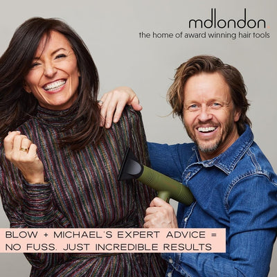 mdlondon BLOW Hair Dryer Casal Blue Blush Professional Hairdryer