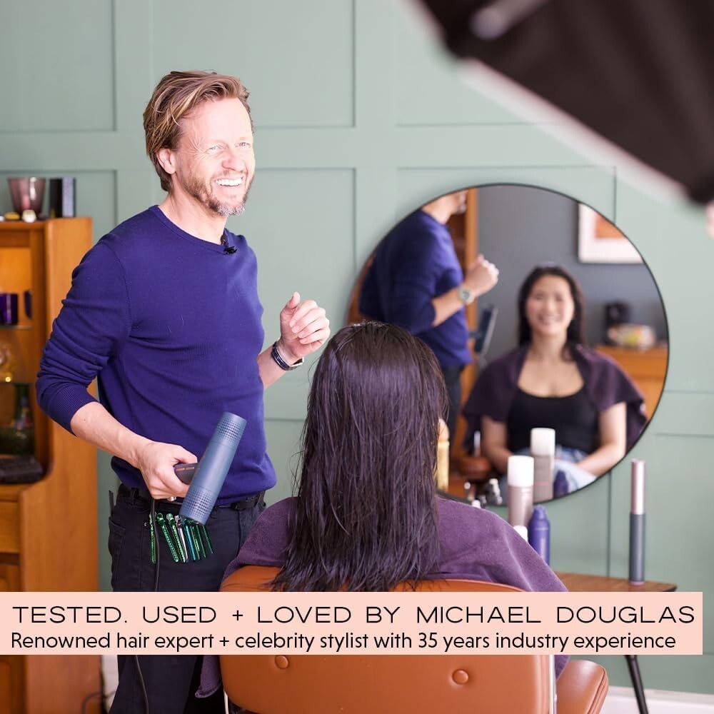 mdlondon BLOW Hair Dryer Casal Blue Blush Professional Hairdryer