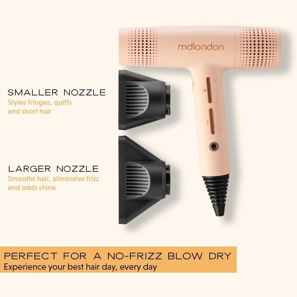 mdlondon BLOW Hair Dryer Casal Blue Blush Professional Hairdryer