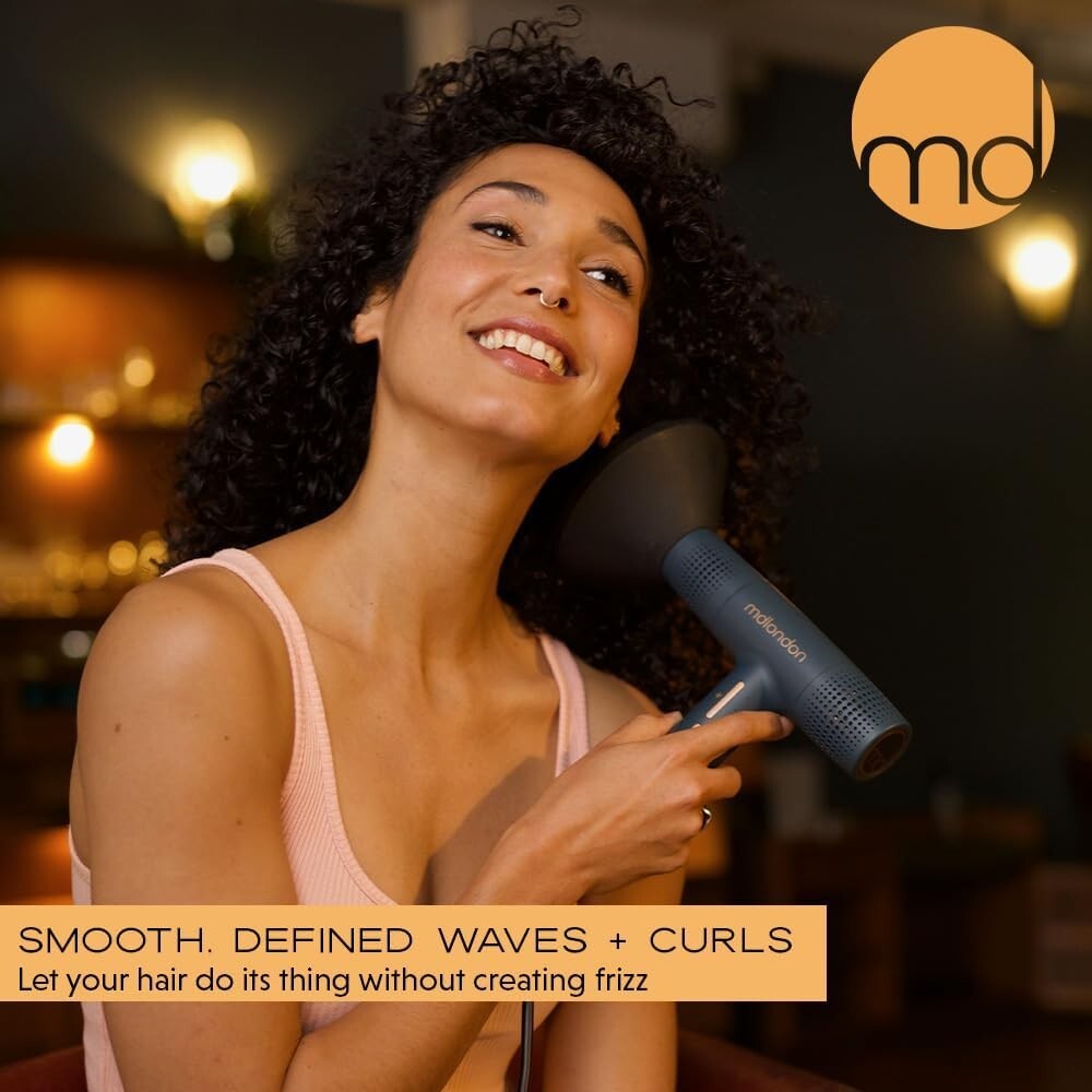 mdlondon BLOW Hair Dryer Casal Blue Blush Professional Hairdryer