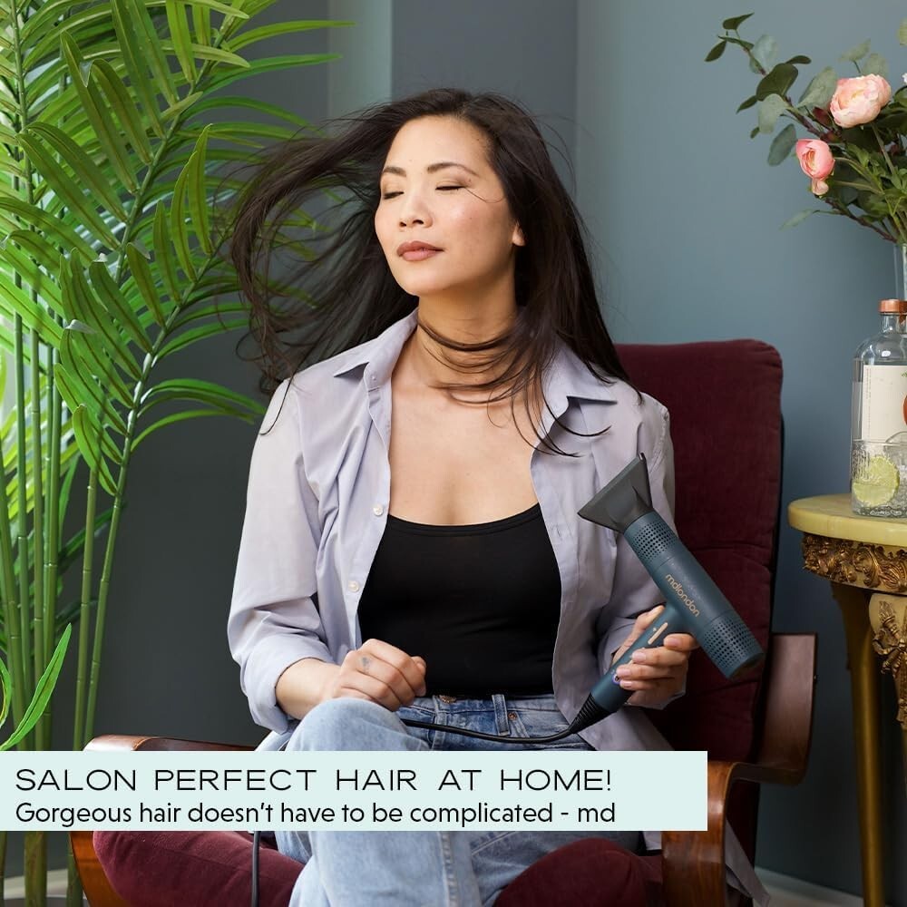 mdlondon BLOW Hair Dryer Casal Blue Blush Professional Hairdryer