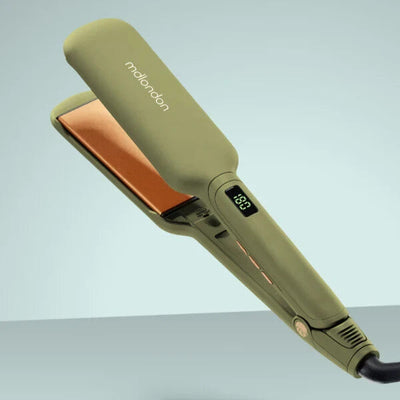 mdlondon Hair Straightener PHAT Casal Blue Olive Green Colour Options Extra Wide