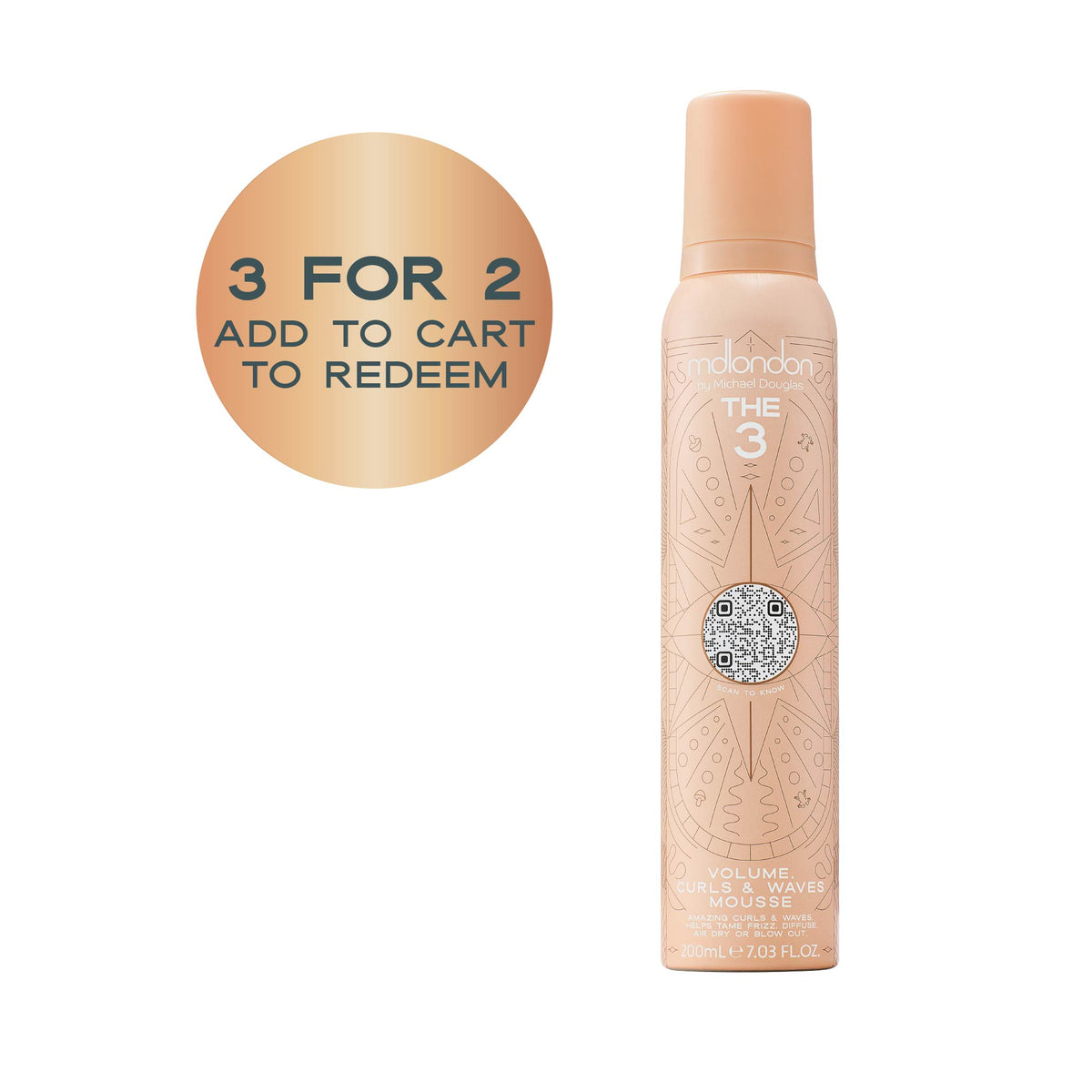 THE 3 - Volume, Curls & Waves Mousse